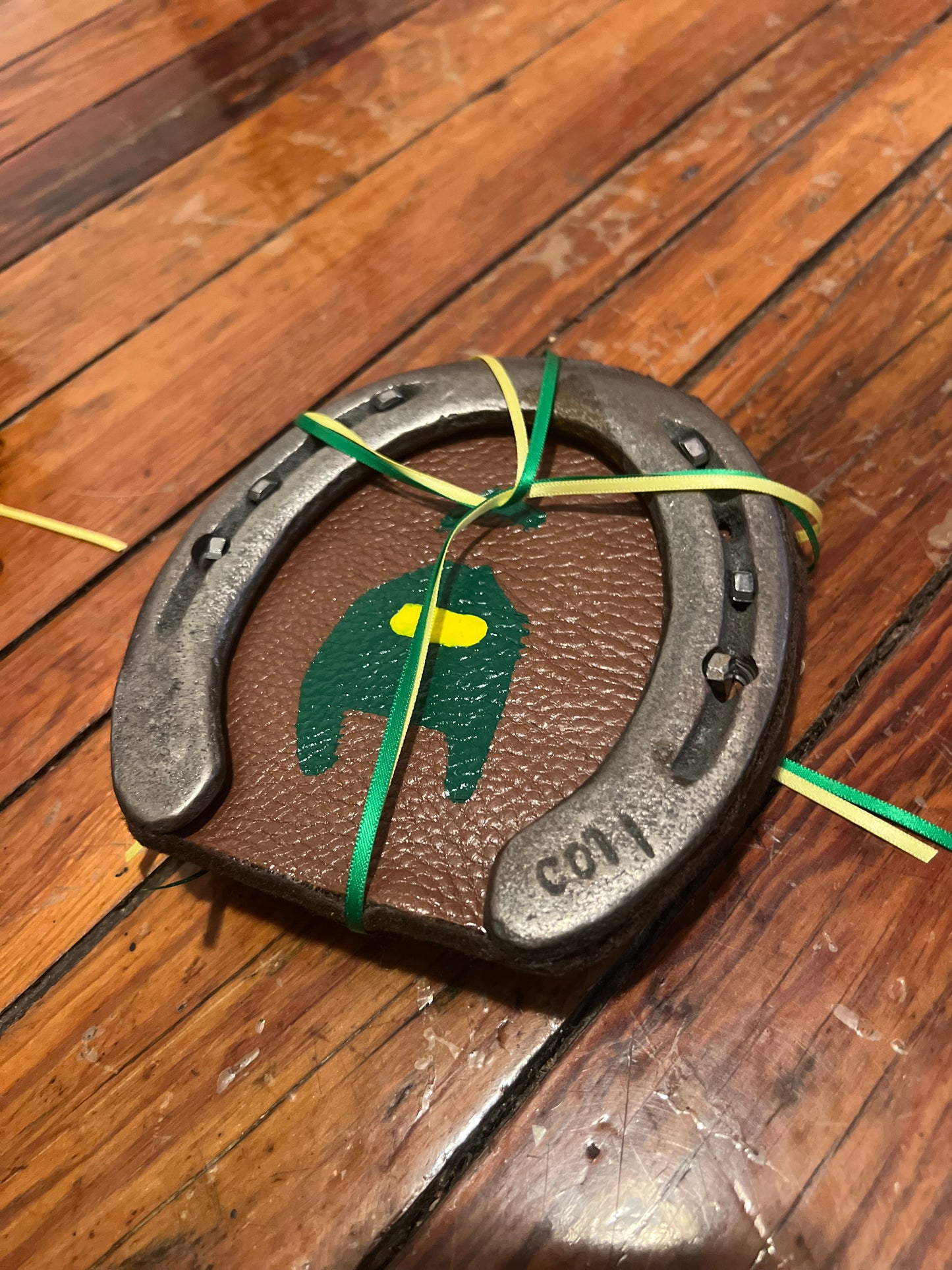Woodford Racing Silk Leather Coasters
